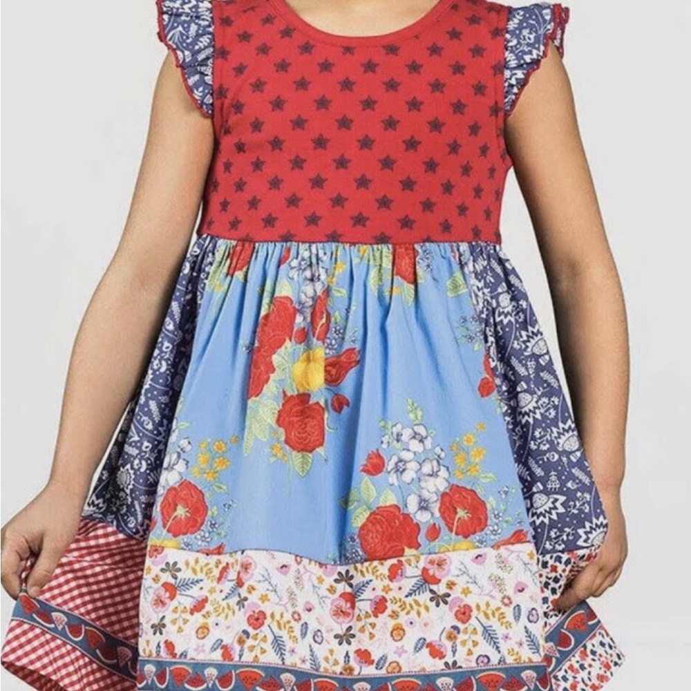 Matilda Jane Red Dress with Black Star Design into the stars